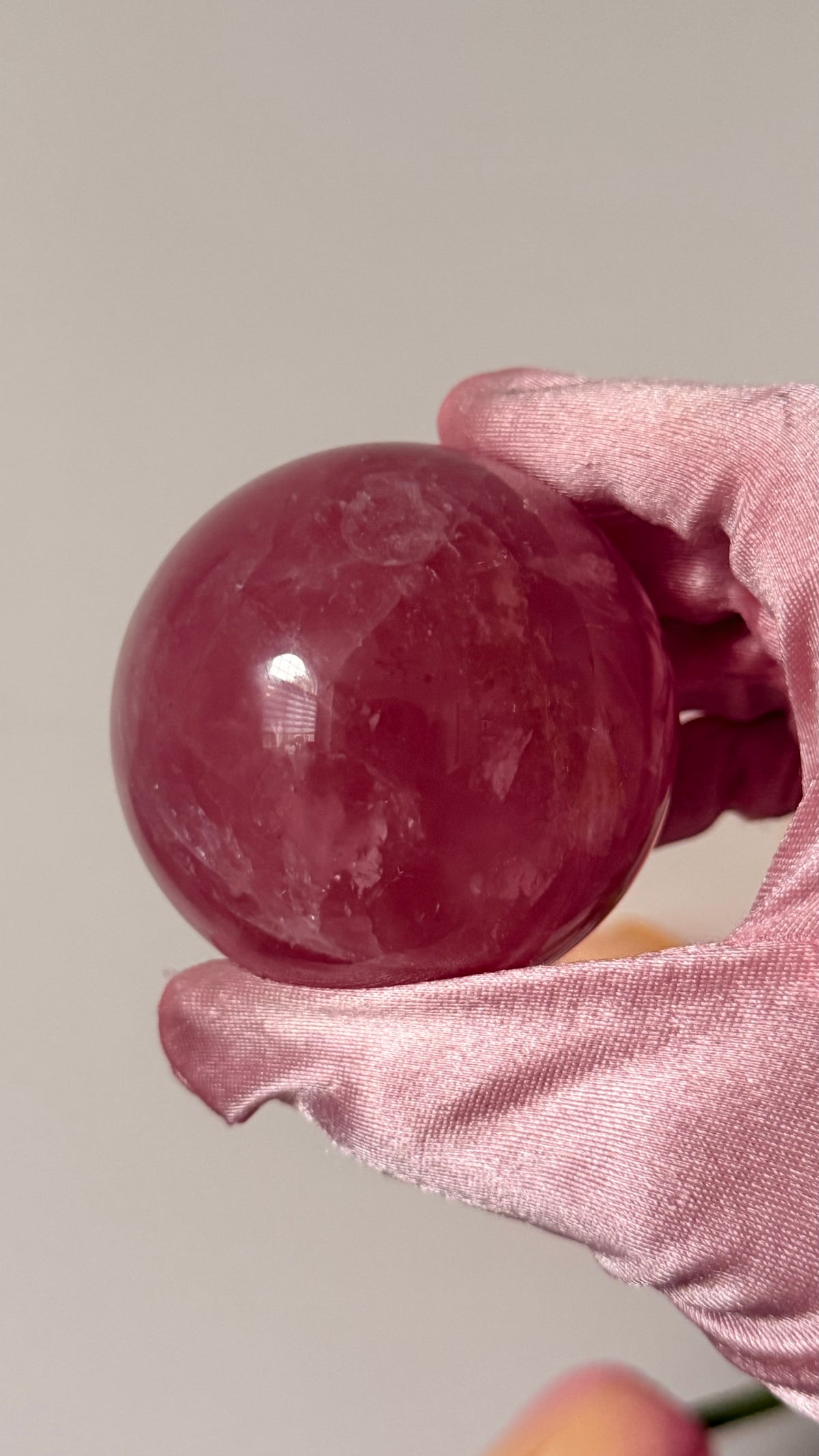 Mauve gemmy Rose Quartz Sphere – Madagascar #K