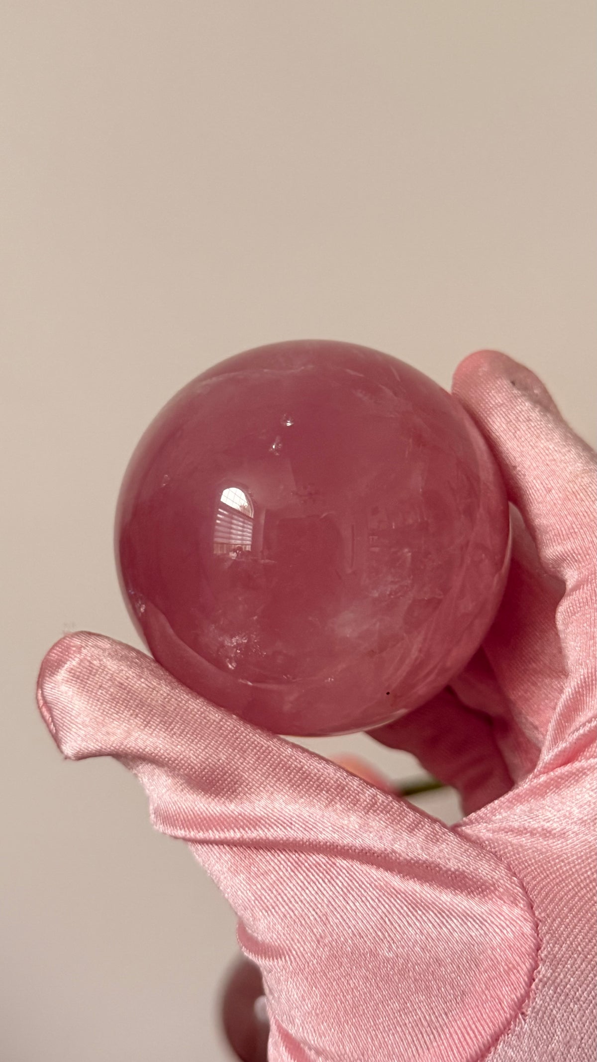 Mauve gemmy Rose Quartz Sphere – Madagascar #W