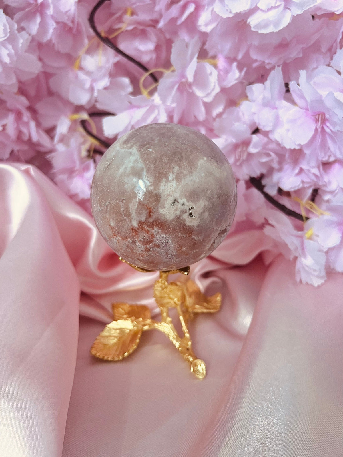 Drusy Pink Amethyst sphere
