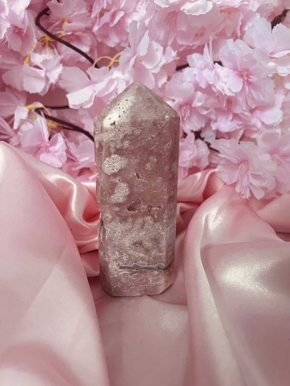 Sparkly Pink Amethyst Quartz Tower
