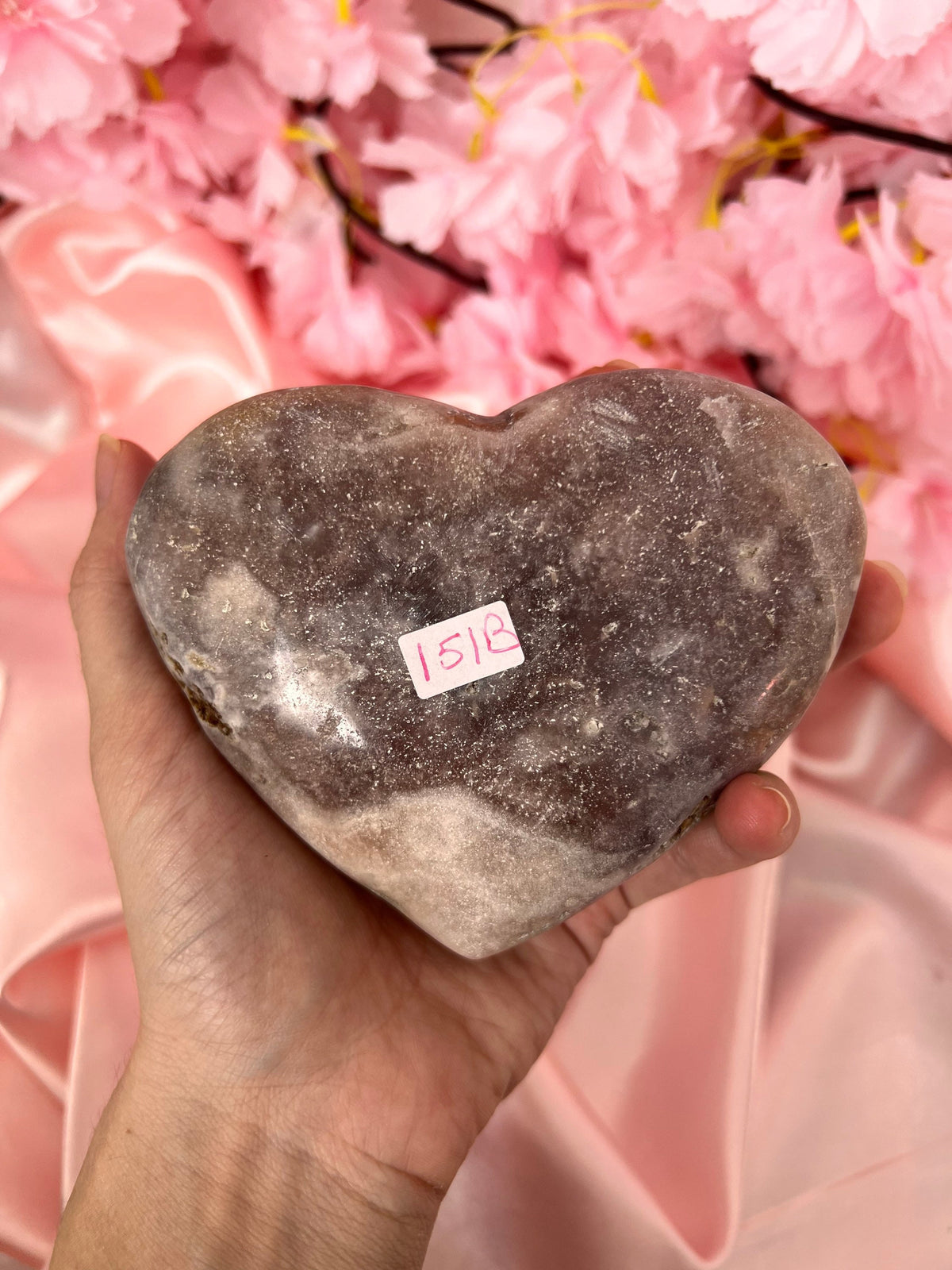 Puffy Pink Amethyst heart