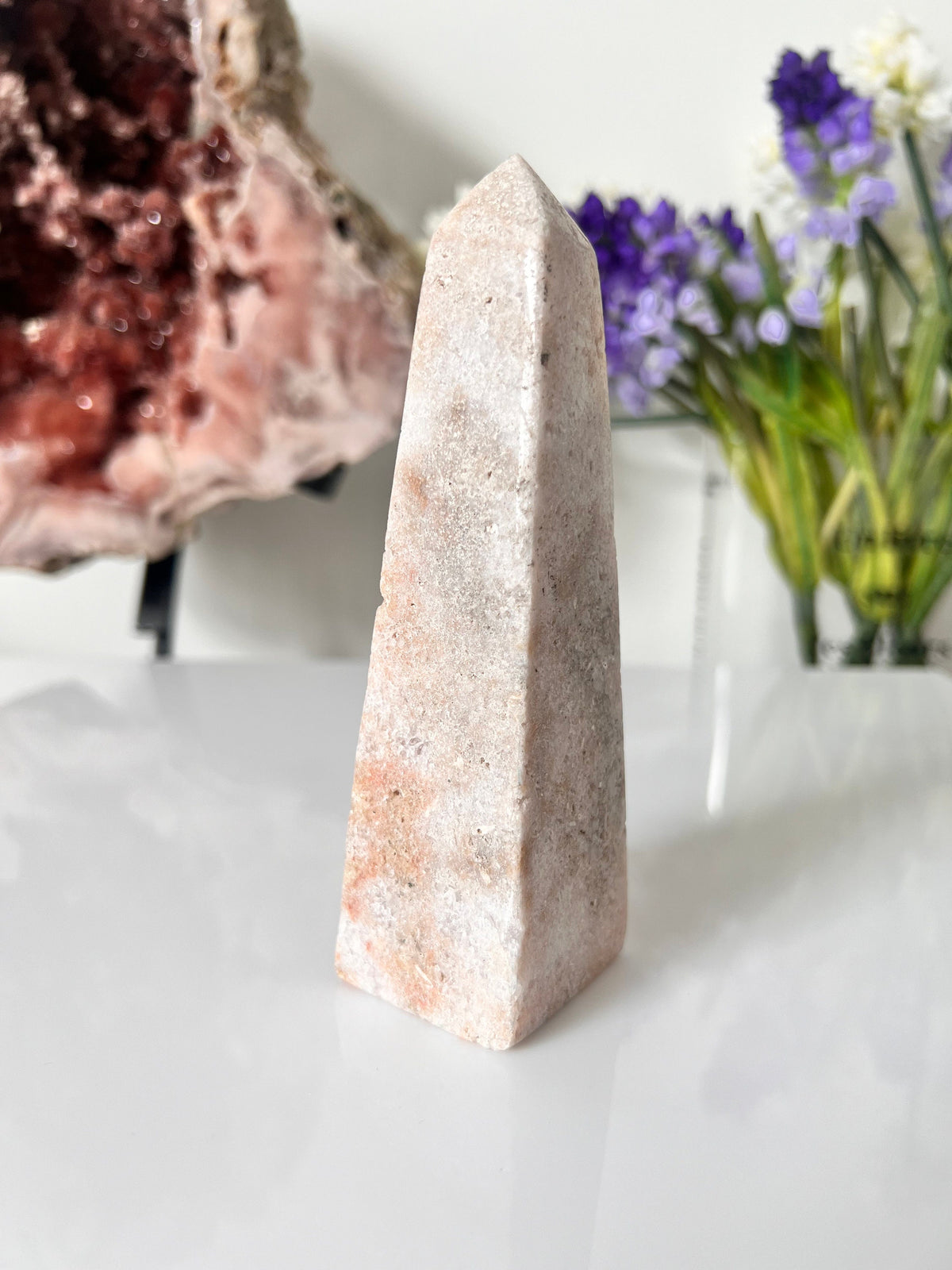 Drusy Pink Amethyst Tower - Natural Crystal Point (314g)