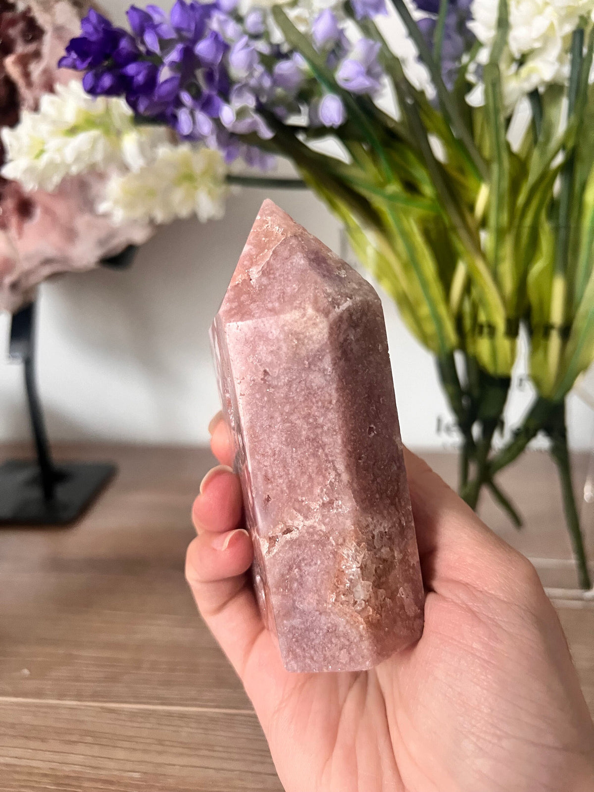 Pink Amethyst Crystal Tower Point (105x56x35mm)