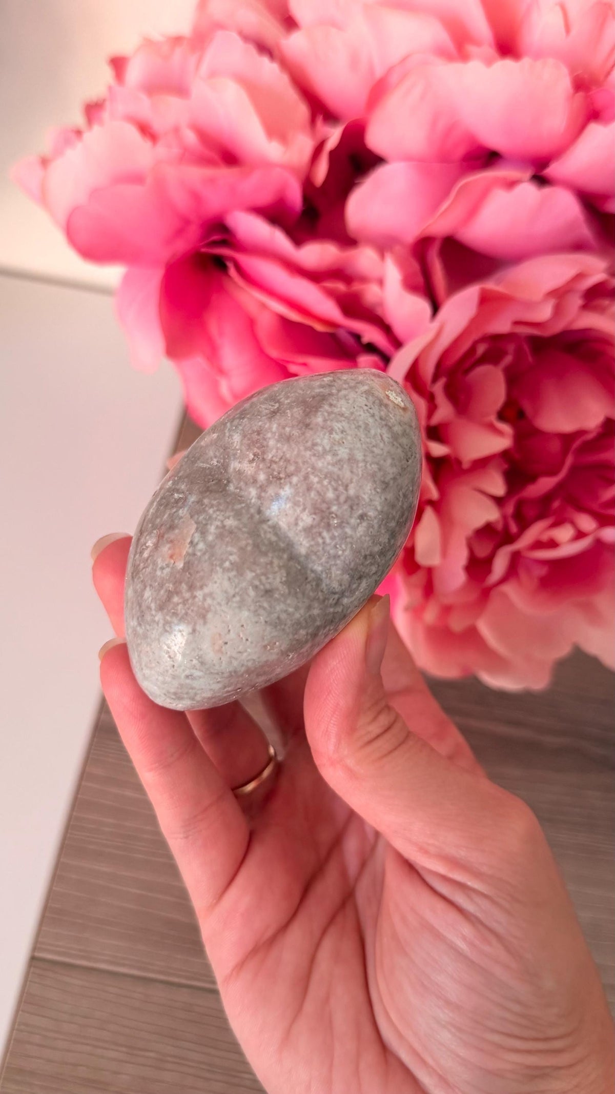 Puffy Drusy Pink Amethyst heart