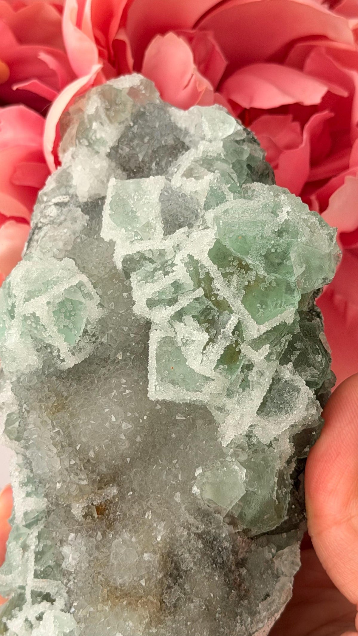 RARE Green Fluorite Specimen/ Fluorite Crystal/ Fluorite Specimen/ Fluorite Cube/ Tumbled Fluorite