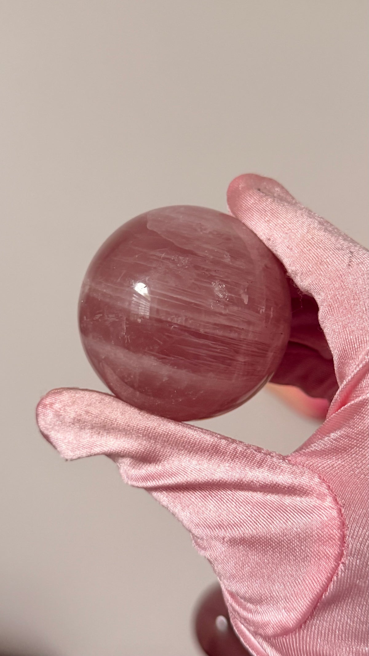 High quality gemmy Rose Quartz Sphere – Madagascar #P
