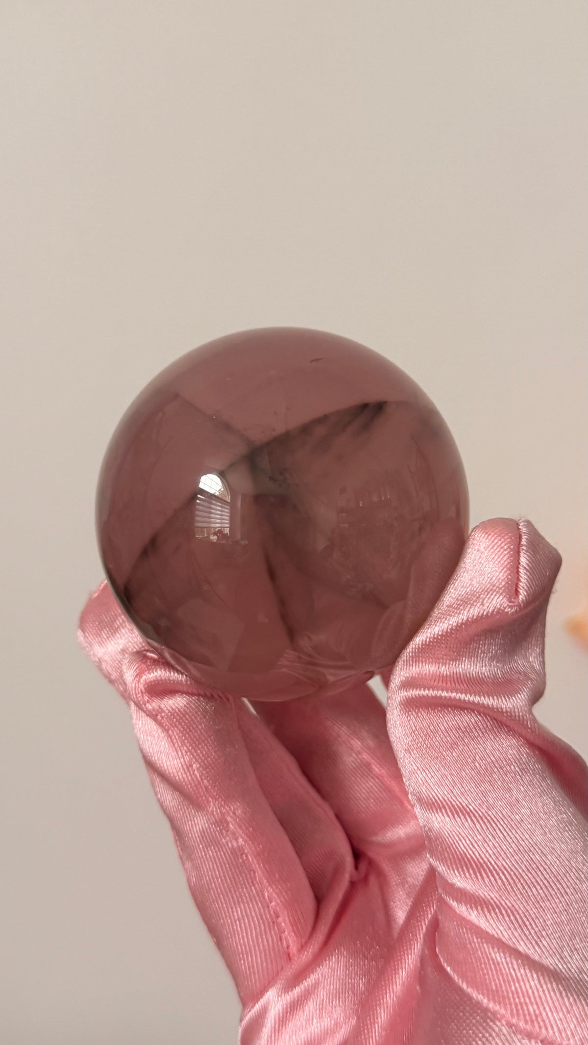 Translucent High quality Rose Quartz sphere- Madagascar