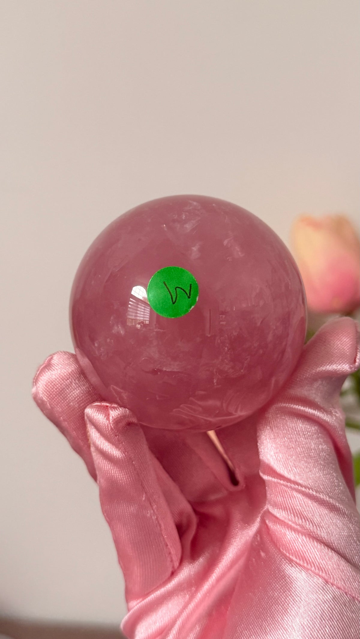Mauve gemmy Rose Quartz Sphere – Madagascar #W