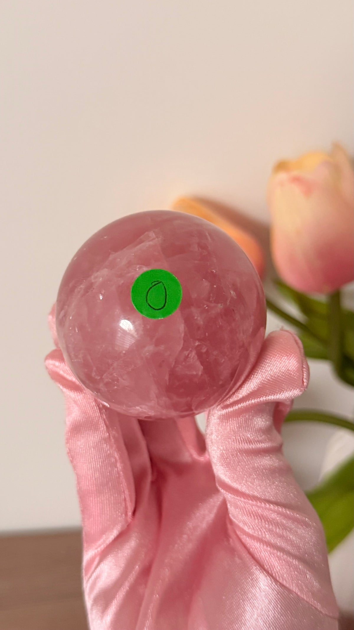 Mauve gemmy Rose Quartz Sphere – Madagascar #O