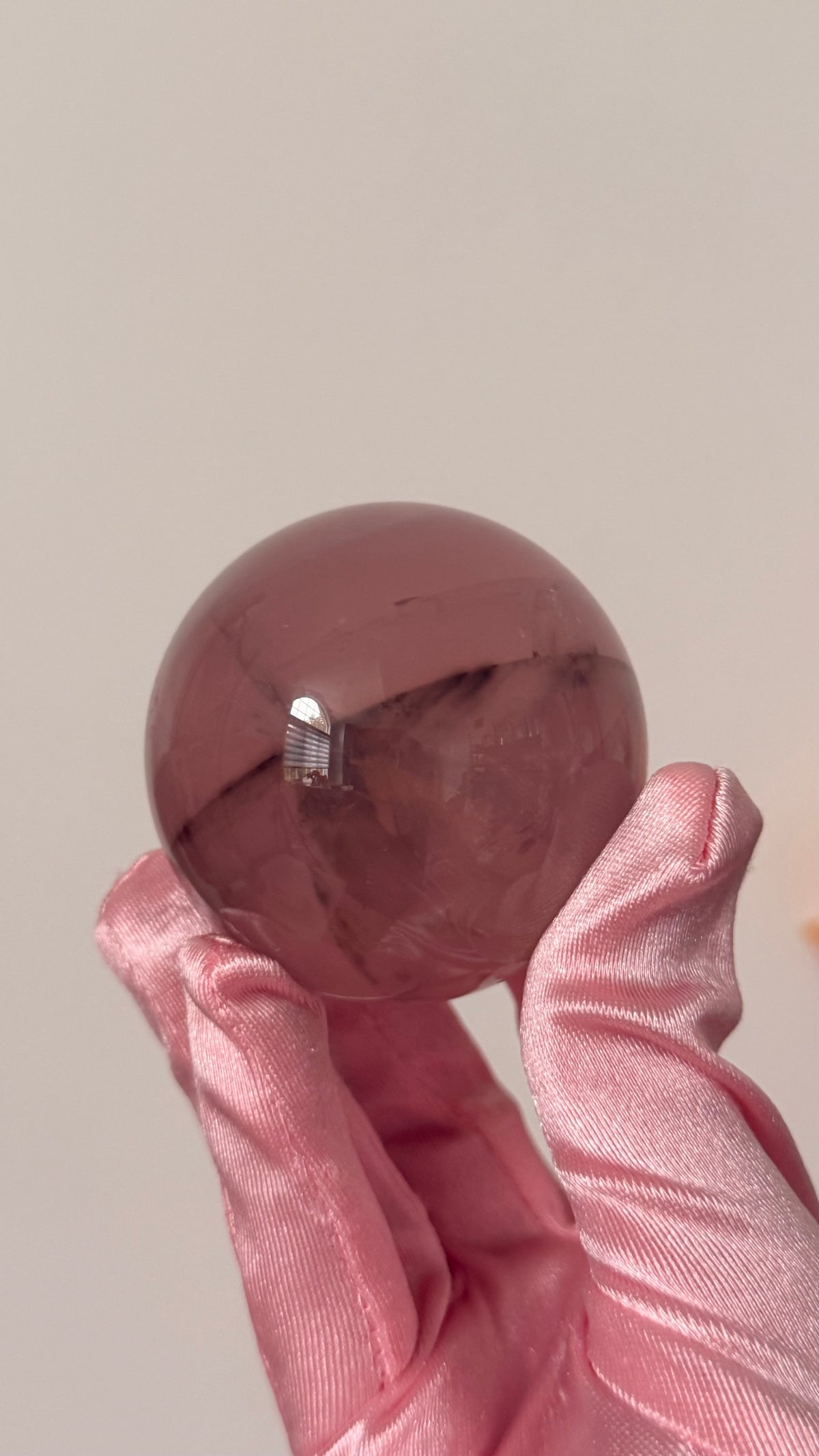 Translucent High quality Rose Quartz sphere- Madagascar