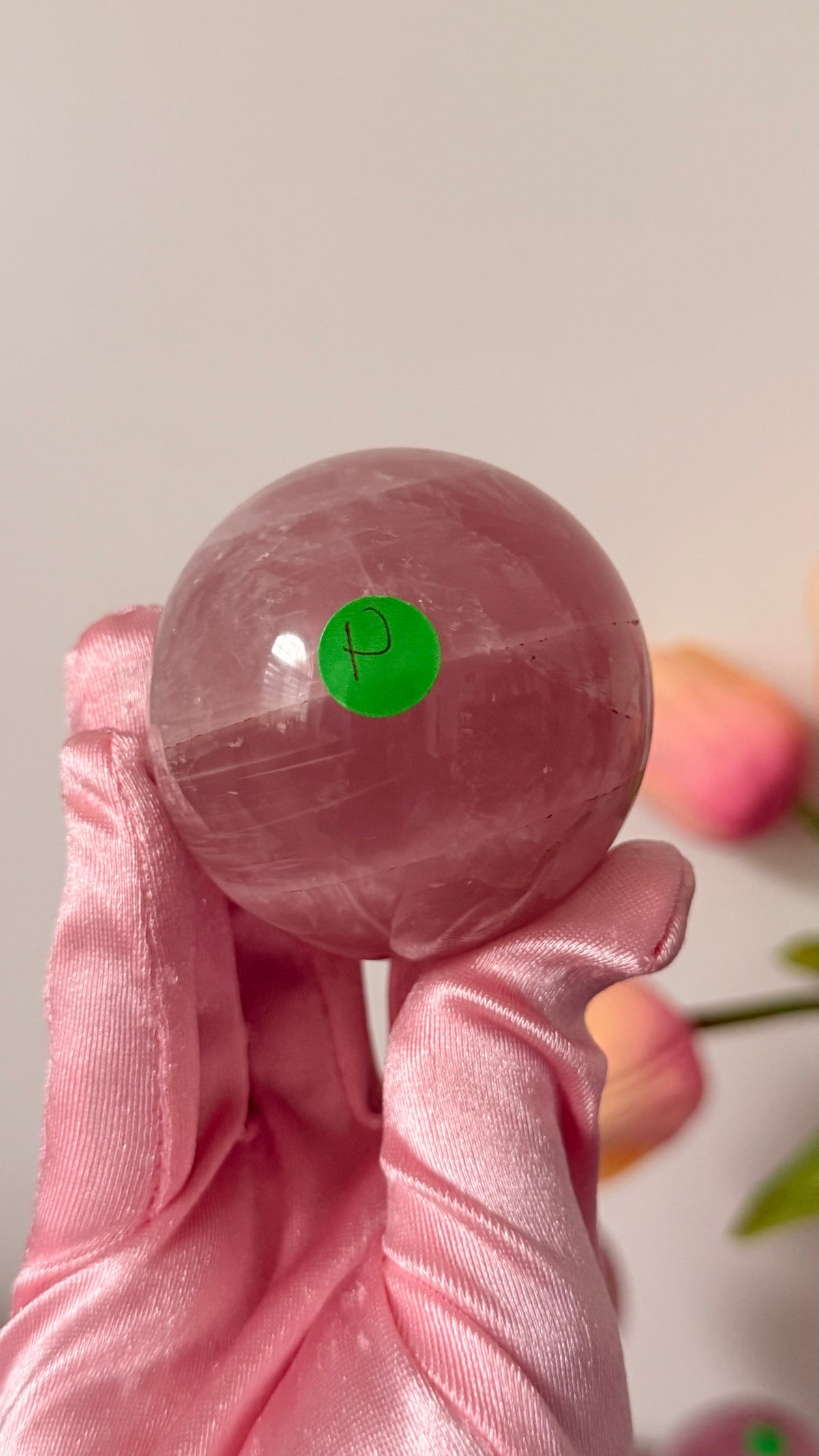 High quality gemmy Rose Quartz Sphere – Madagascar #P