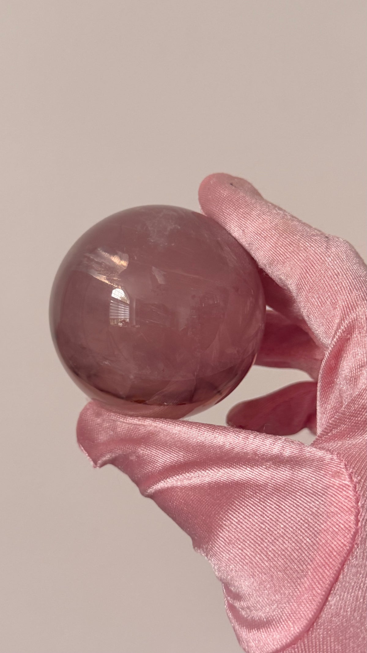 Translucent High quality Rose Quartz sphere- Madagascar