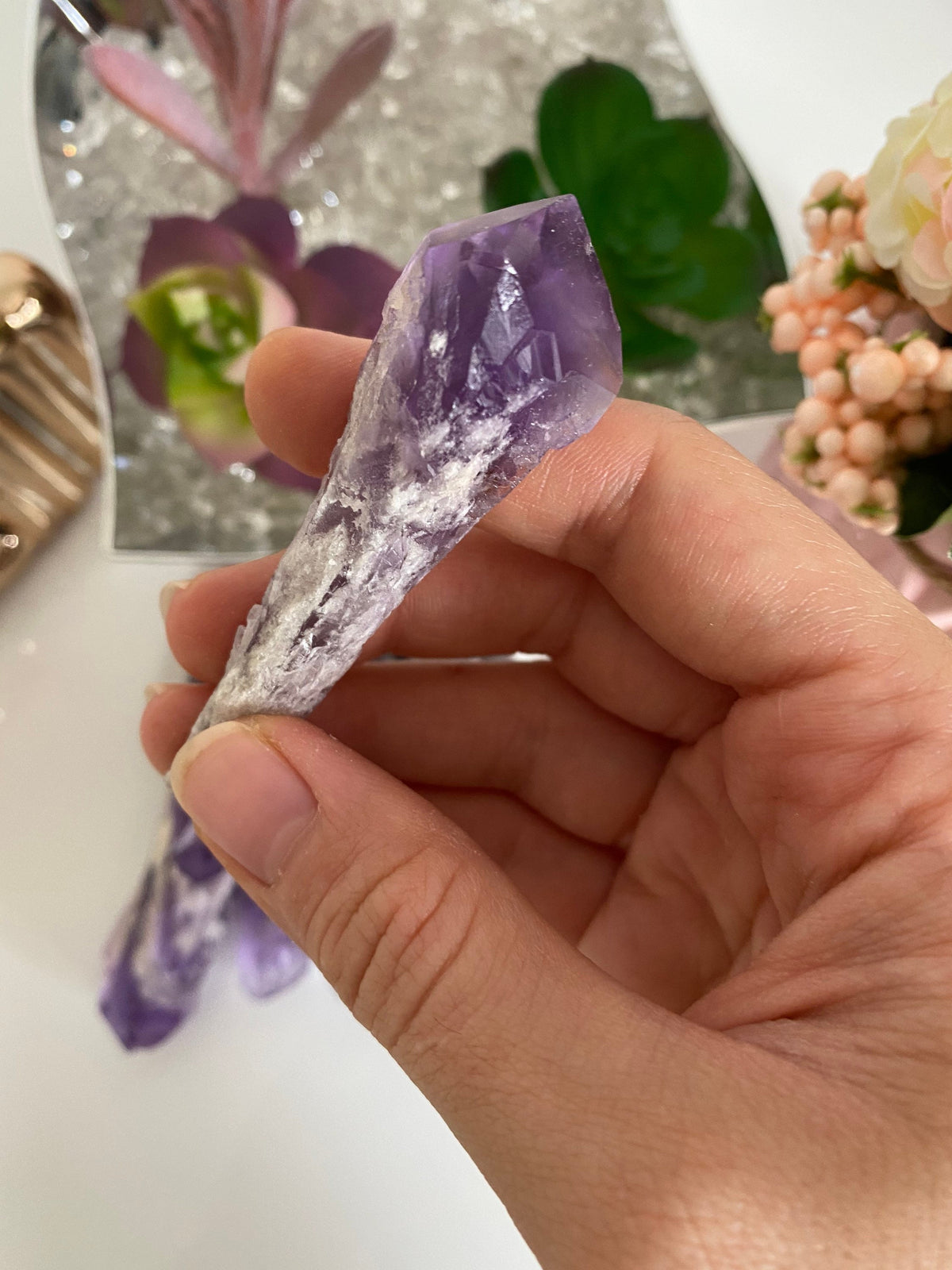 Natural Amethyst Roots, Dark Purple Crystal Points