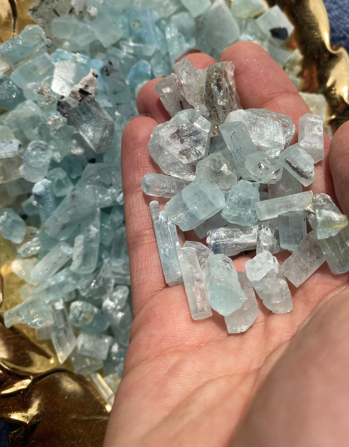 Raw Aquamarine Chunk: Nigar, Pakistan Mineral Specimen (13-22mm)