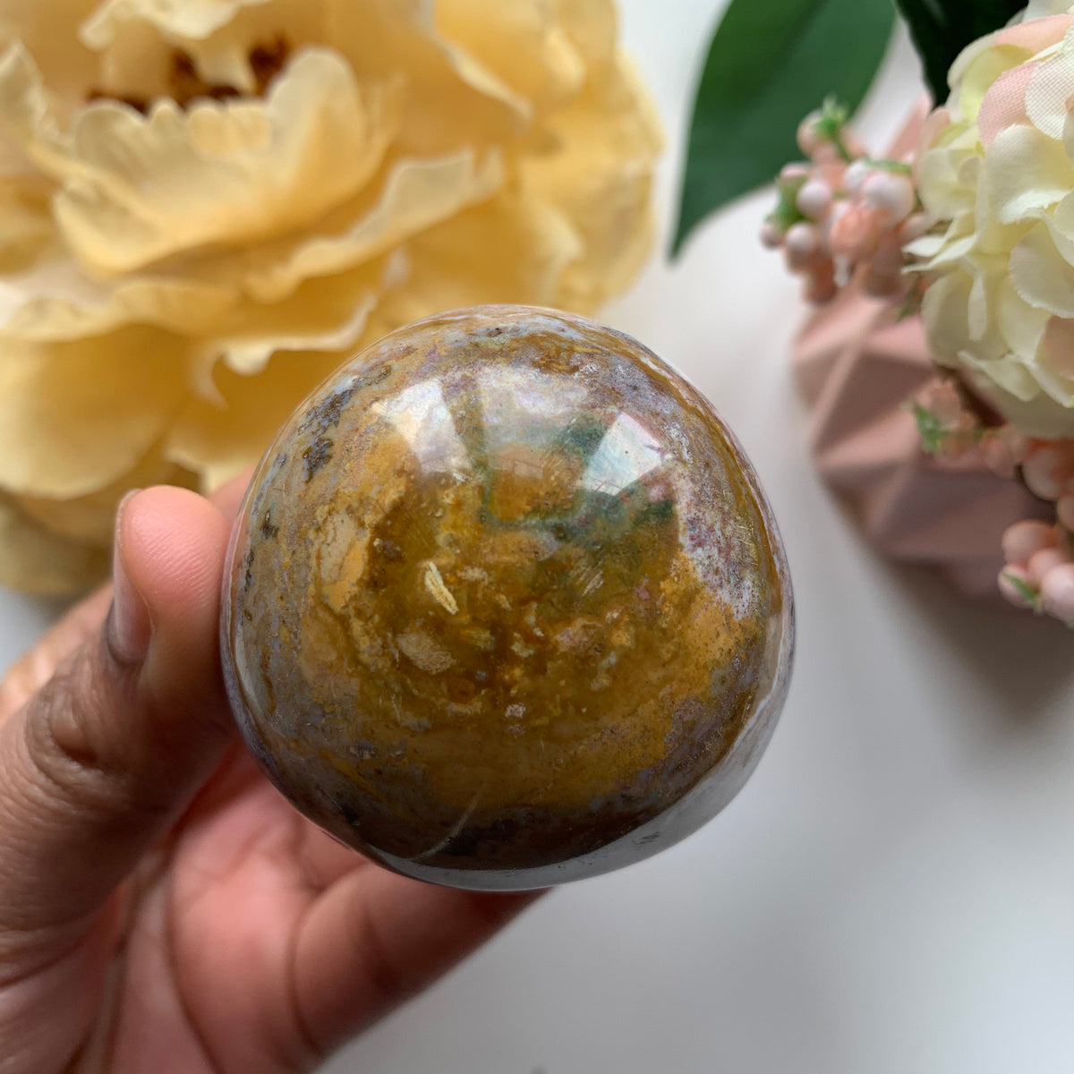 Ocean Jasper Sphere: Madagascar Crystal Ball, Healing Stone