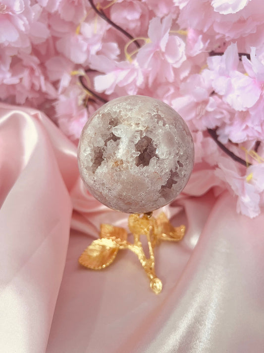 Drusy Pink Amethyst sphere