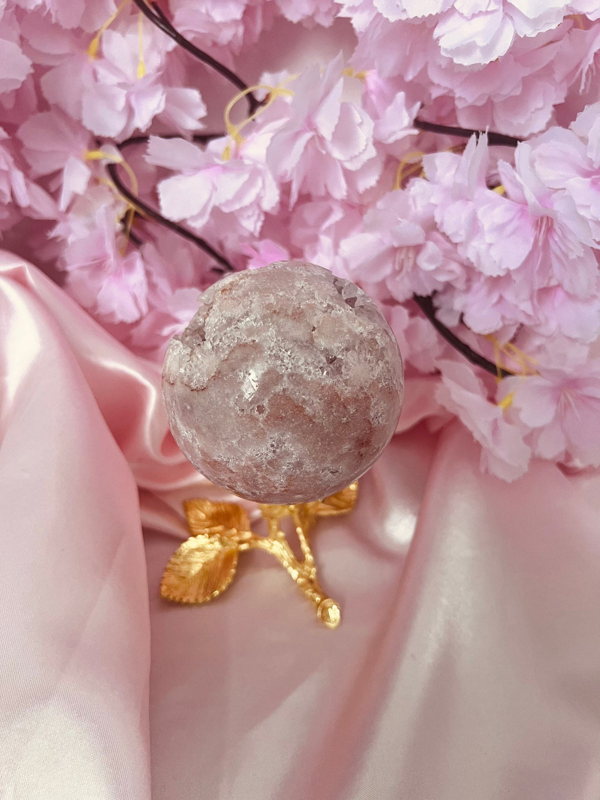 Drusy Pink Amethyst sphere
