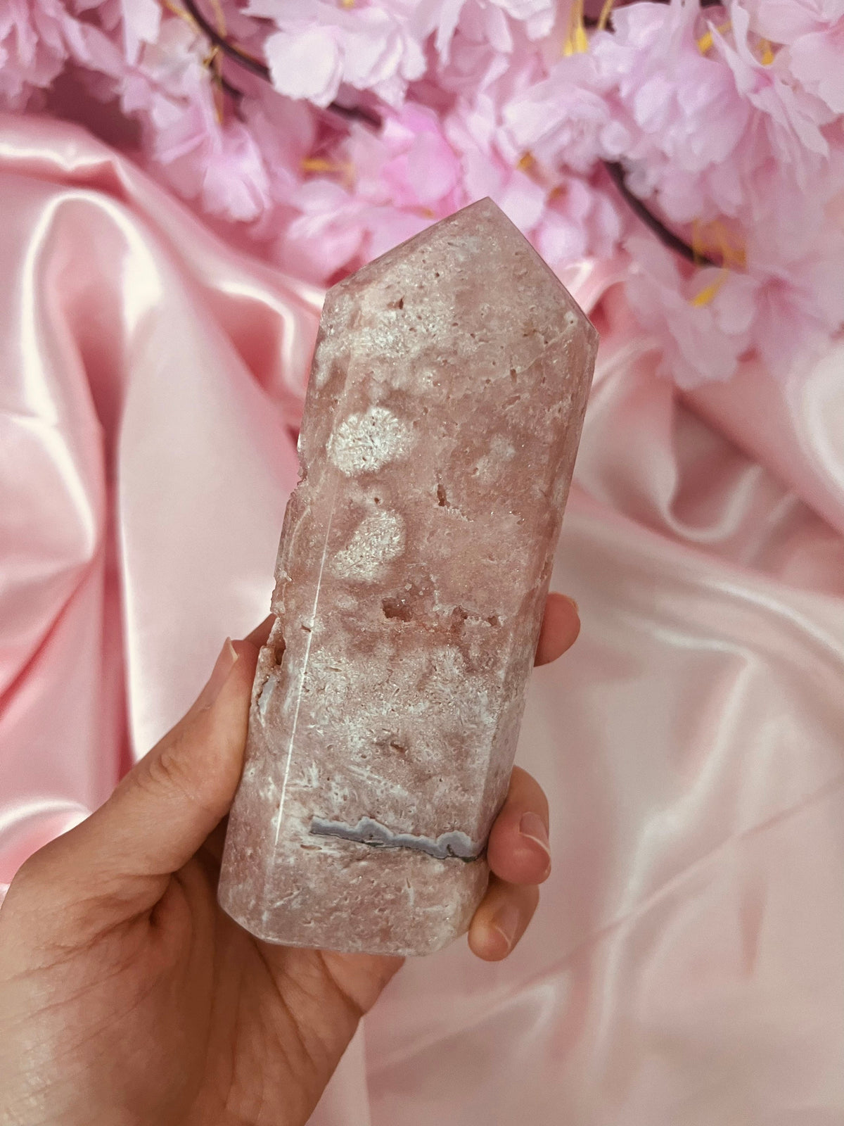 Sparkly Pink Amethyst Quartz Tower