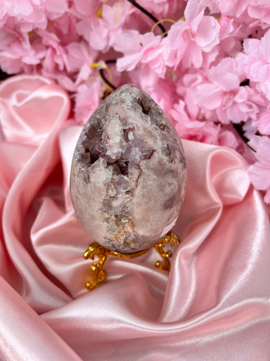 Drusy Pink Amethyst Eggie