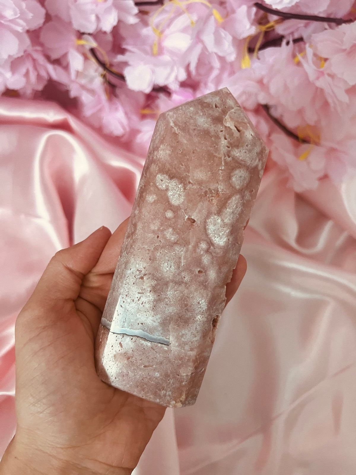 Sparkly Pink Amethyst Quartz Tower