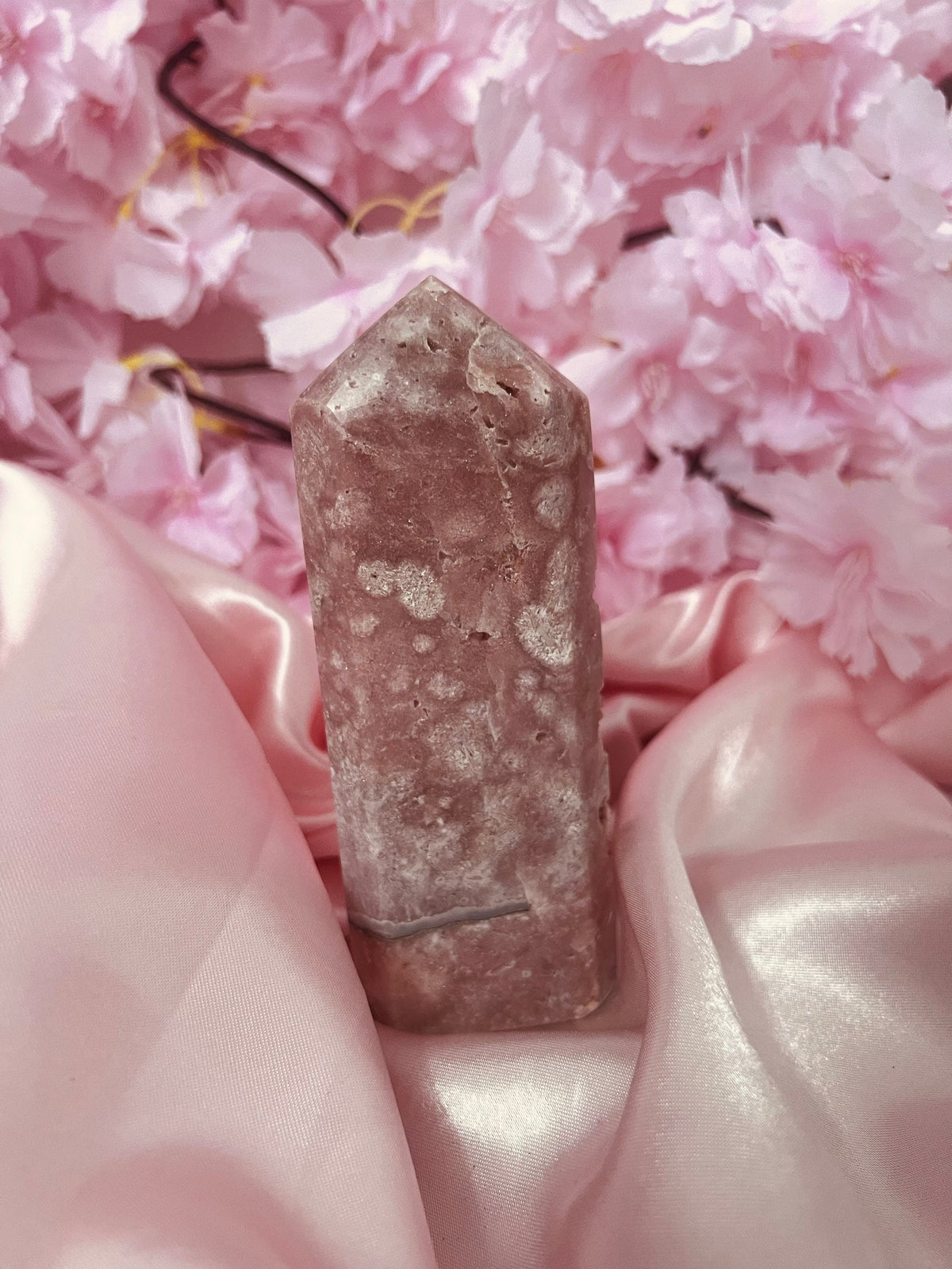 Sparkly Pink Amethyst Quartz Tower