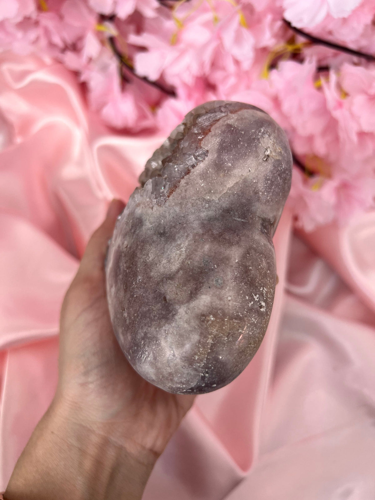 Puffy Pink Amethyst heart