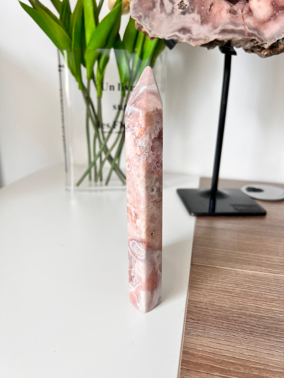 drusy Pink Amethyst Crystal Tower / Pink Amethyst tower / High Quality Pink Amethyst / Pink amethyst sphere