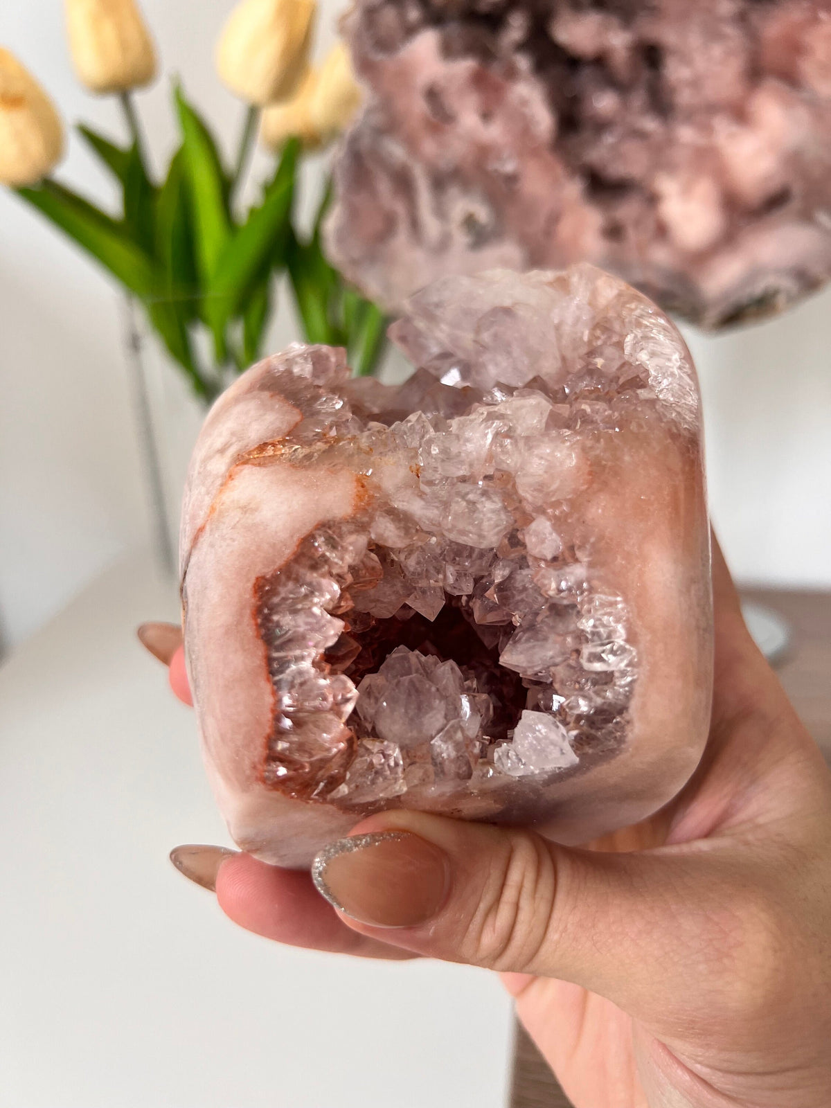 Sparkly Pink Amethyst Freeform Crystal - 850g