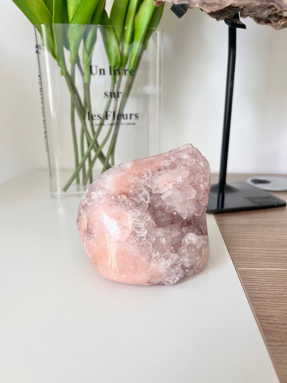 Pink Amethyst Freeform Crystal, Sparkly Home Decor (710g)