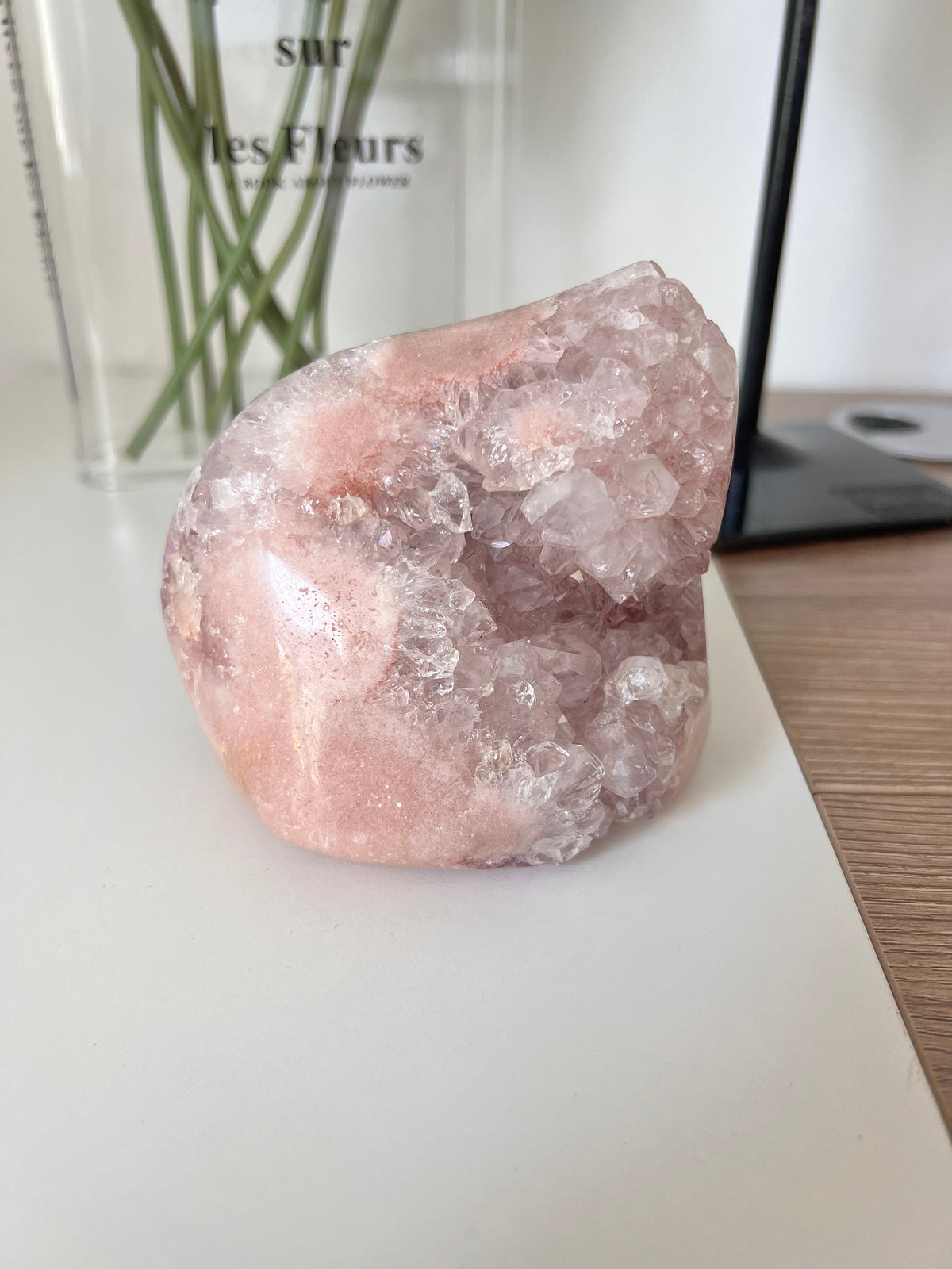 Pink Amethyst Freeform Crystal, Sparkly Home Decor (710g)