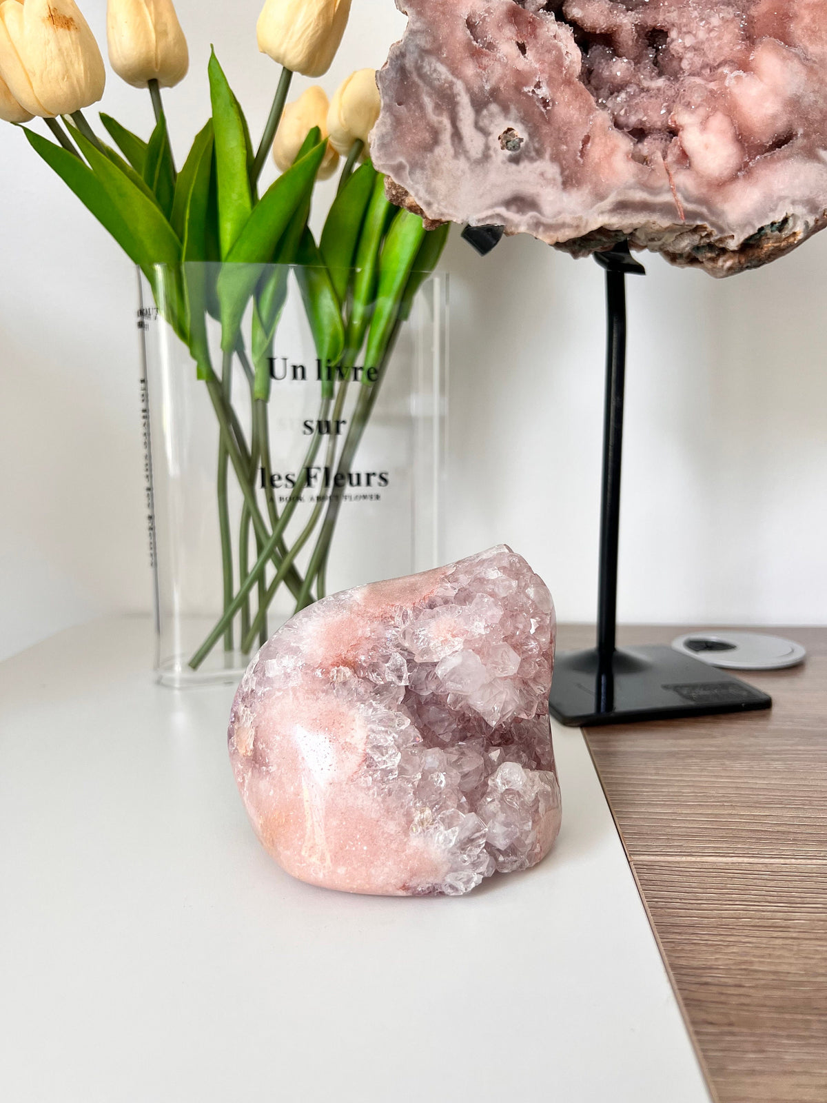 Pink Amethyst Freeform Crystal, Sparkly Home Decor (710g)