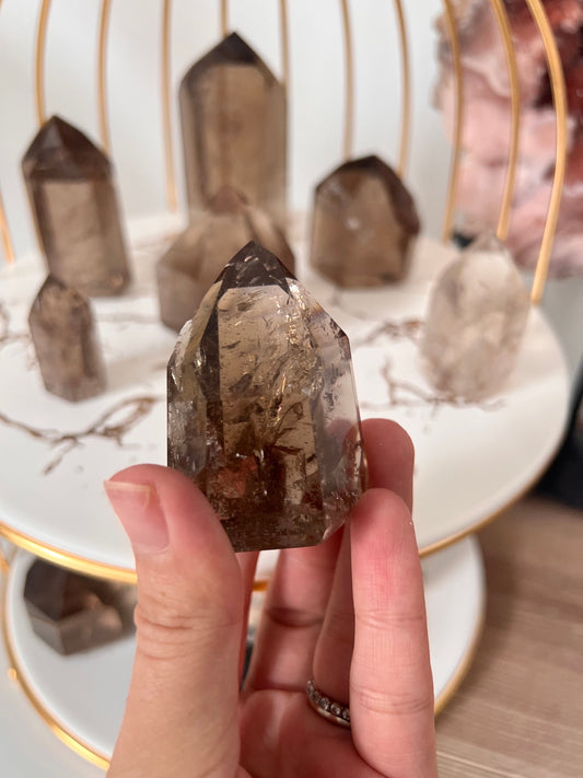 Smoky Quartz Crystal Point / Smokey Quartz towers / Smokey Quartz from Brazil