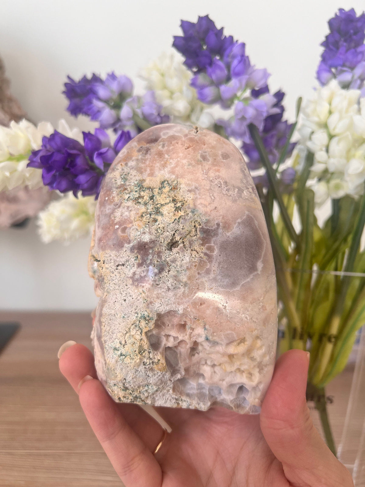 Pink Amethyst Freeform Crystal - Quartz Detail, Self Standing