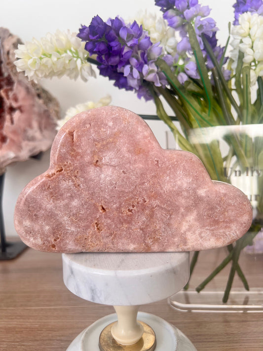 Pink Amethyst Cloud Crystal with Drusy Pockets