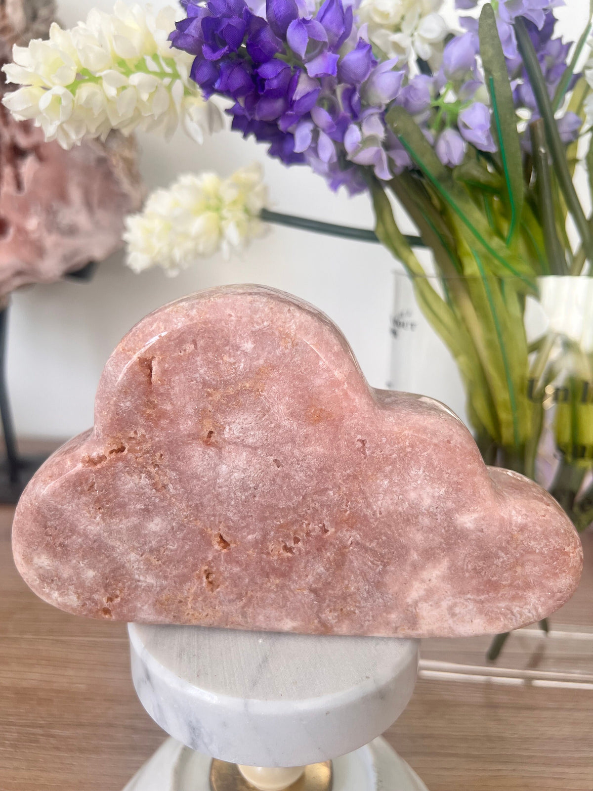 Pink Amethyst Cloud Crystal with Drusy Pockets