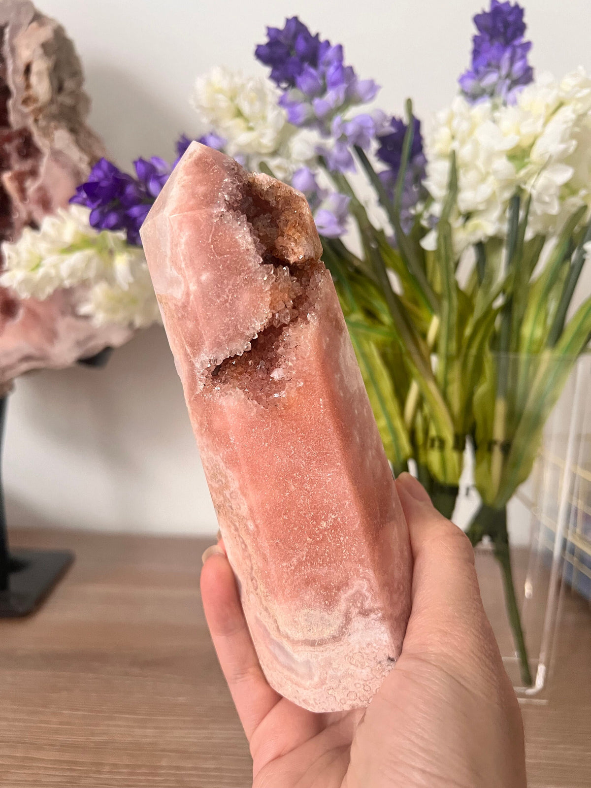 Pink Amethyst Crystal Point Tower, 155mm