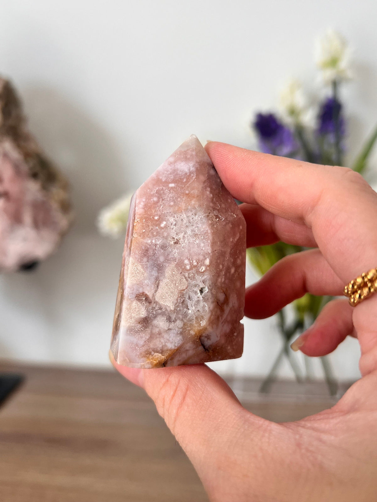 Mini Pink Amethyst Crystal Tower: Self Standing Point
