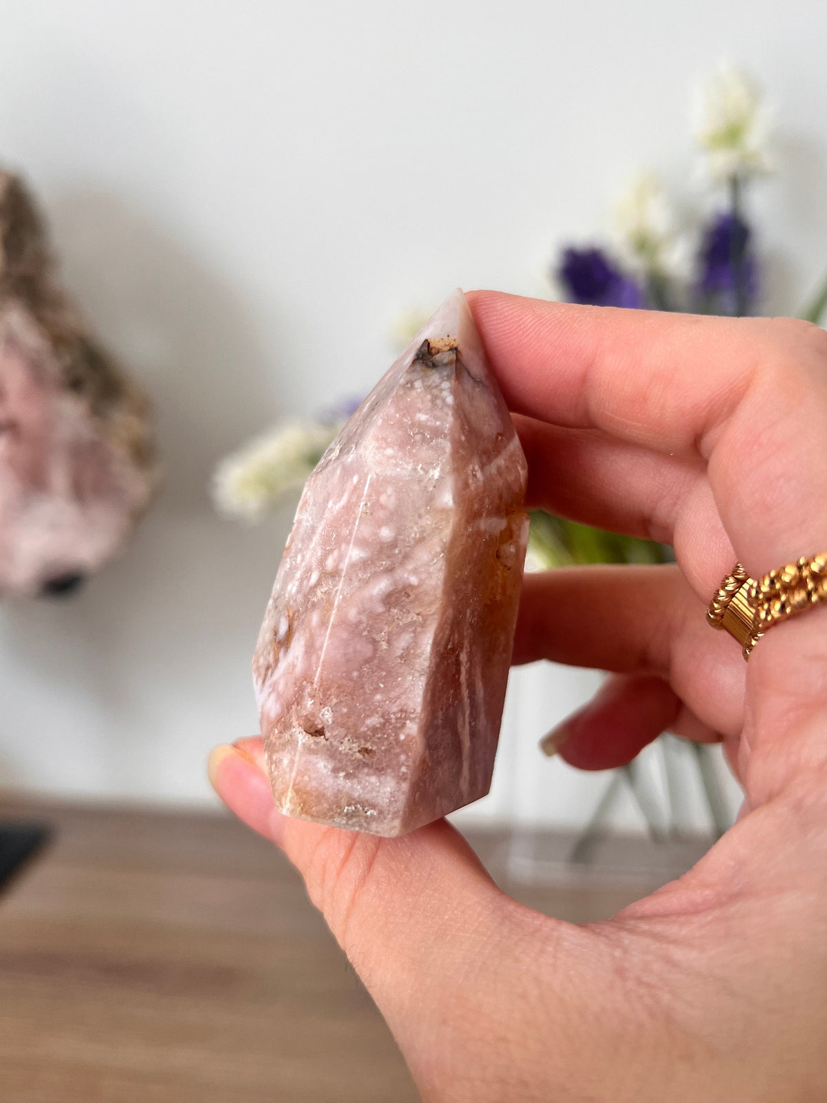 Mini Pink Amethyst Crystal Tower: Self Standing Point