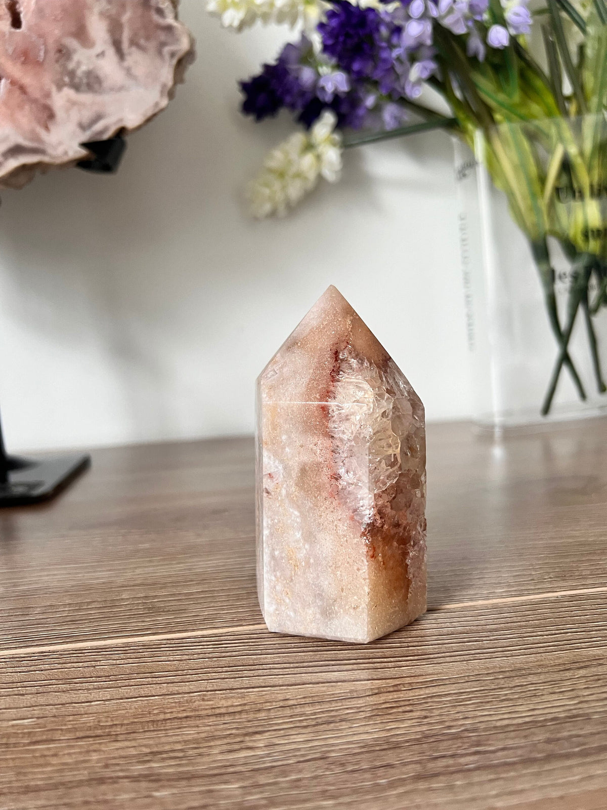 Quartz Pink Amethyst Crystal Tower - Self Standing