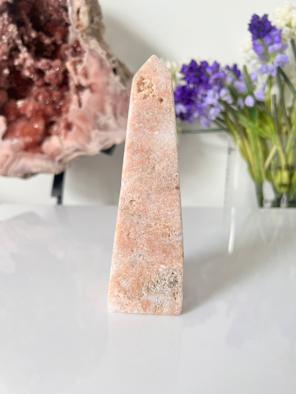 Drusy Pink Amethyst Tower - Natural Crystal Point (314g)