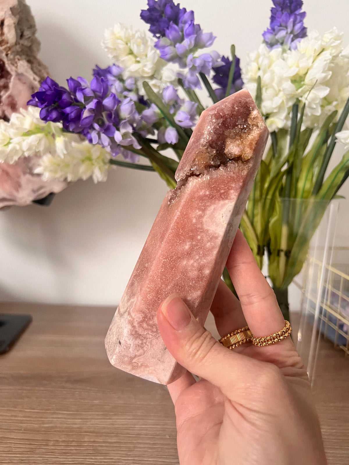 Pink Amethyst Crystal Point Tower, 155mm
