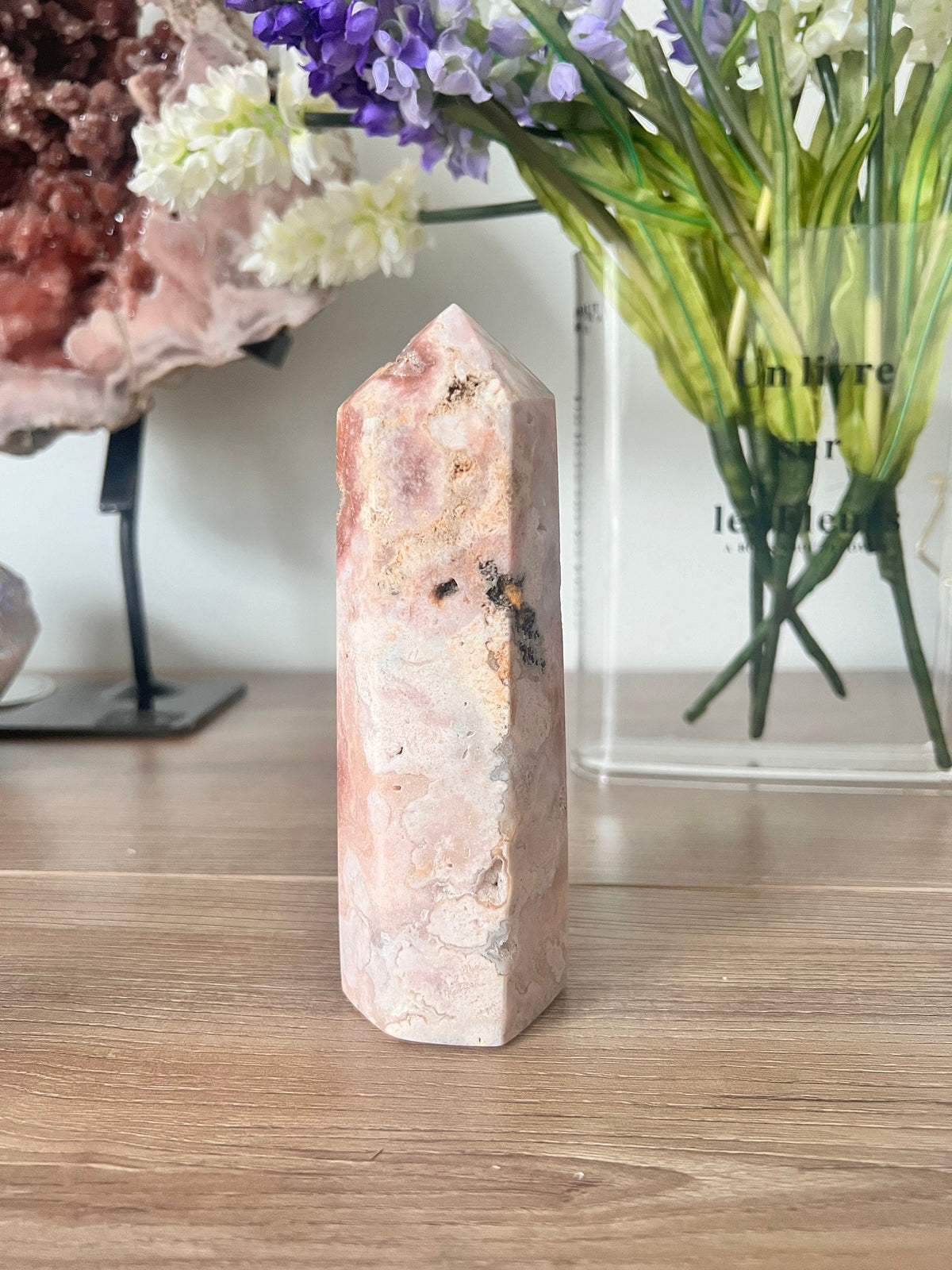 Pink Amethyst Crystal Point Tower, 155mm