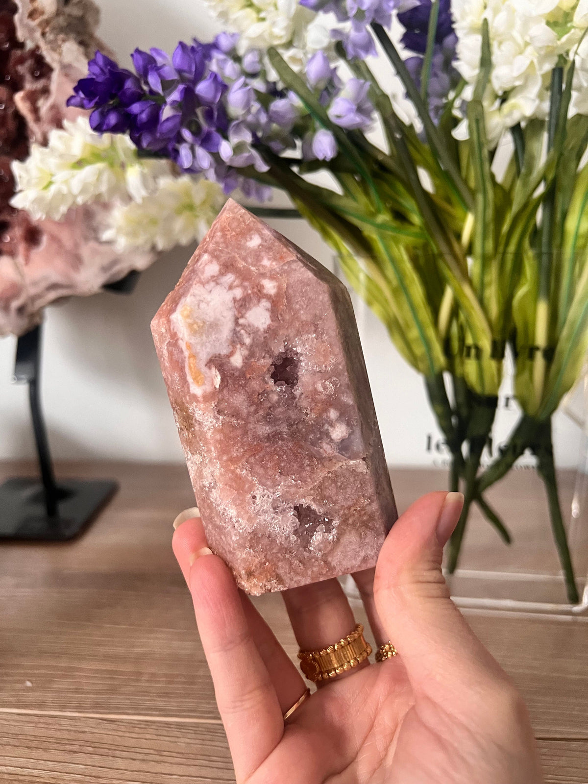 Pink Amethyst Crystal Tower Point (105x56x35mm)