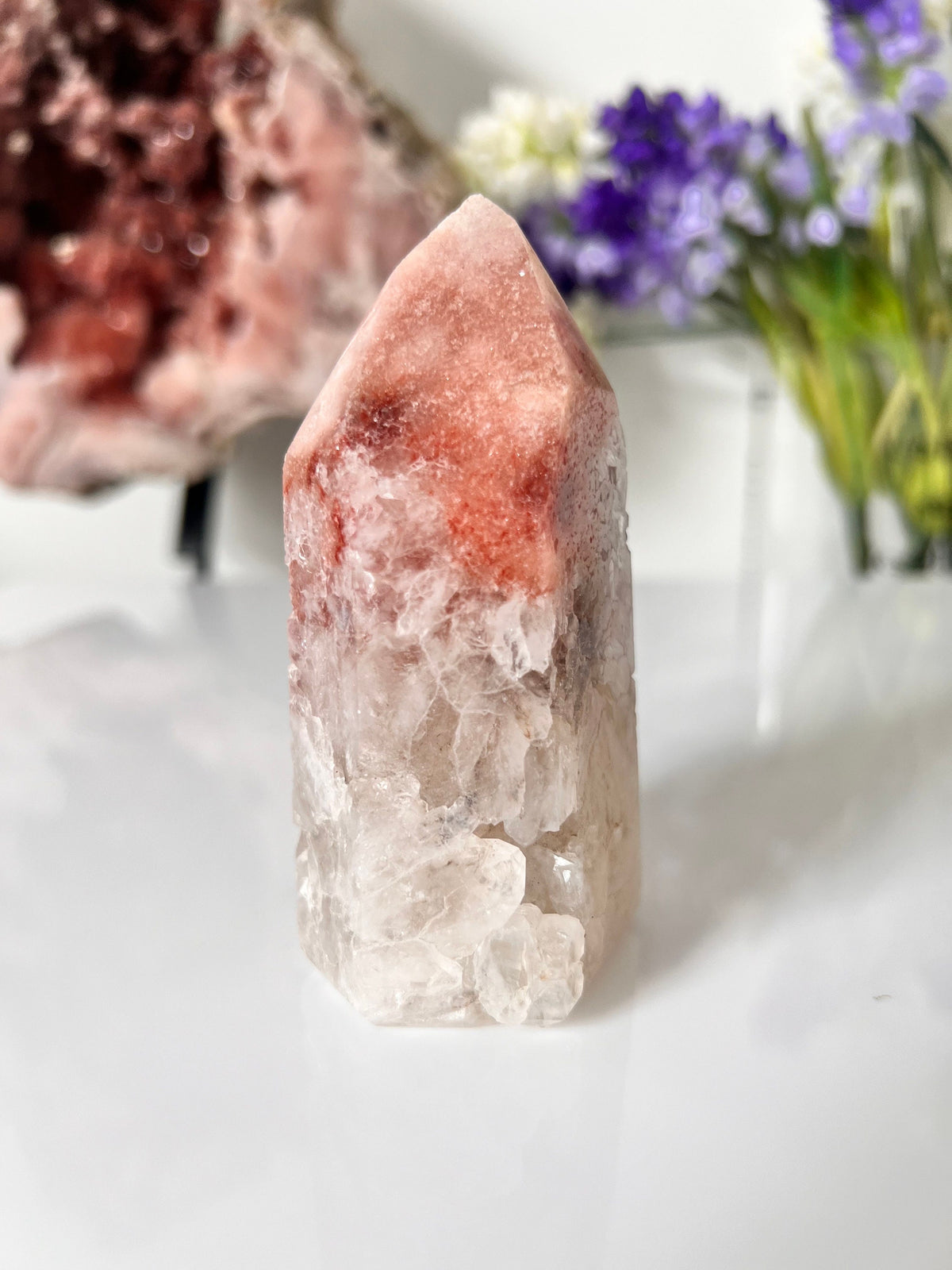 Pink Amethyst Quartz Tower, Natural Crystal Point (307g)