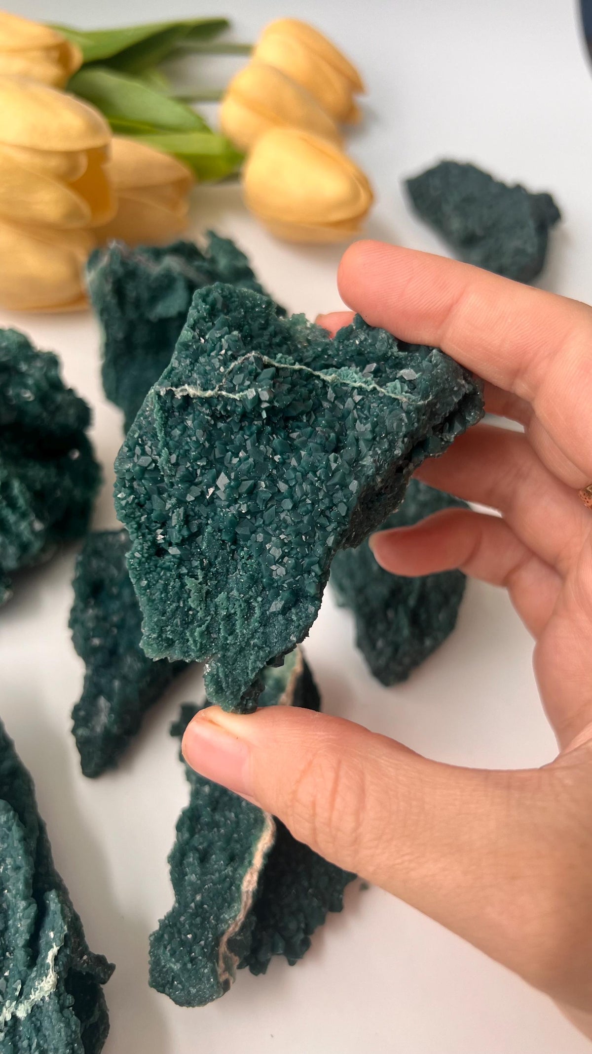Rare Green Apophyllite cluster from India