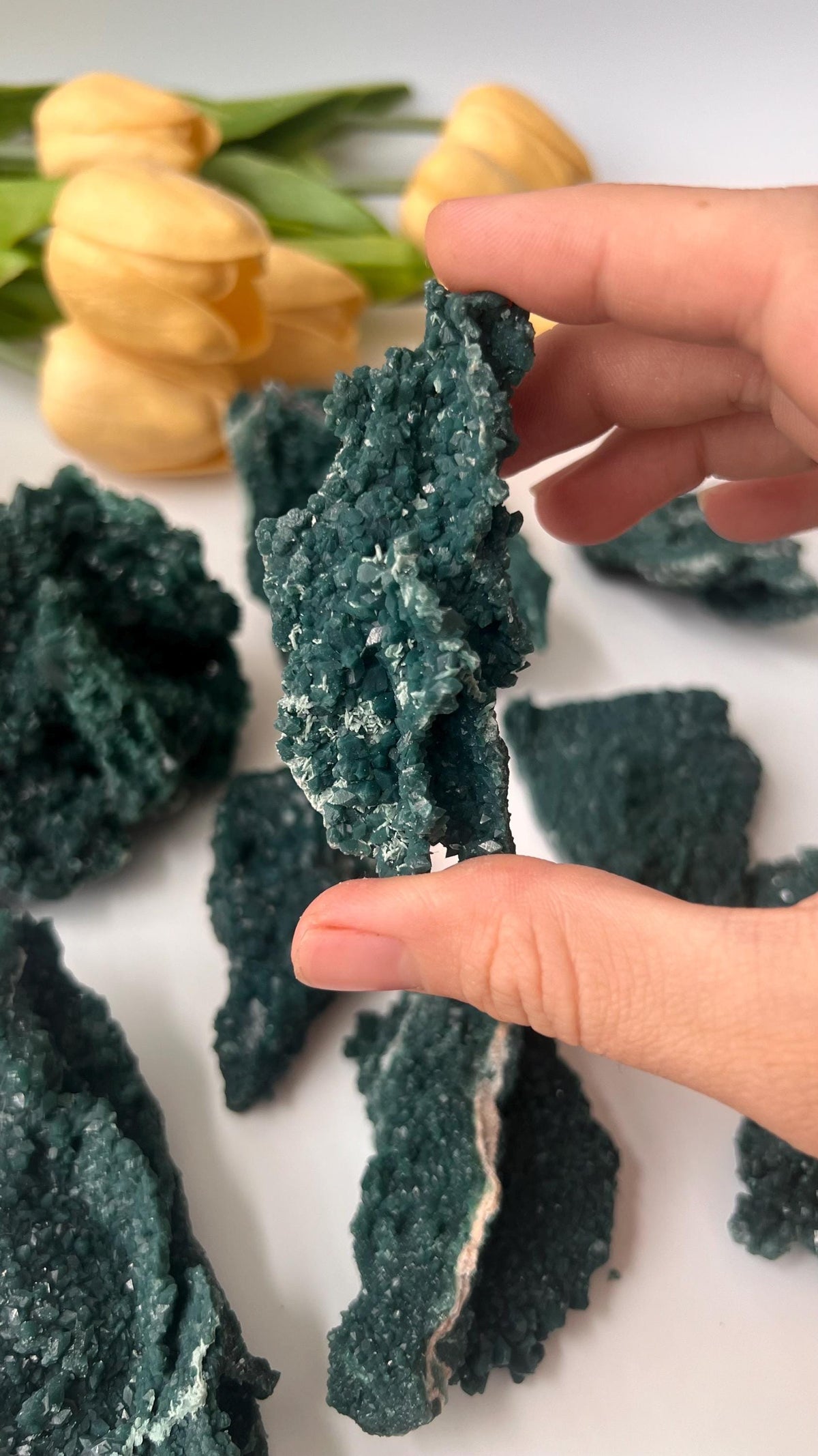 Rare Green Apophyllite cluster from India