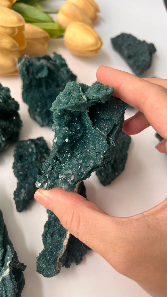 Rare Green Apophyllite cluster from India