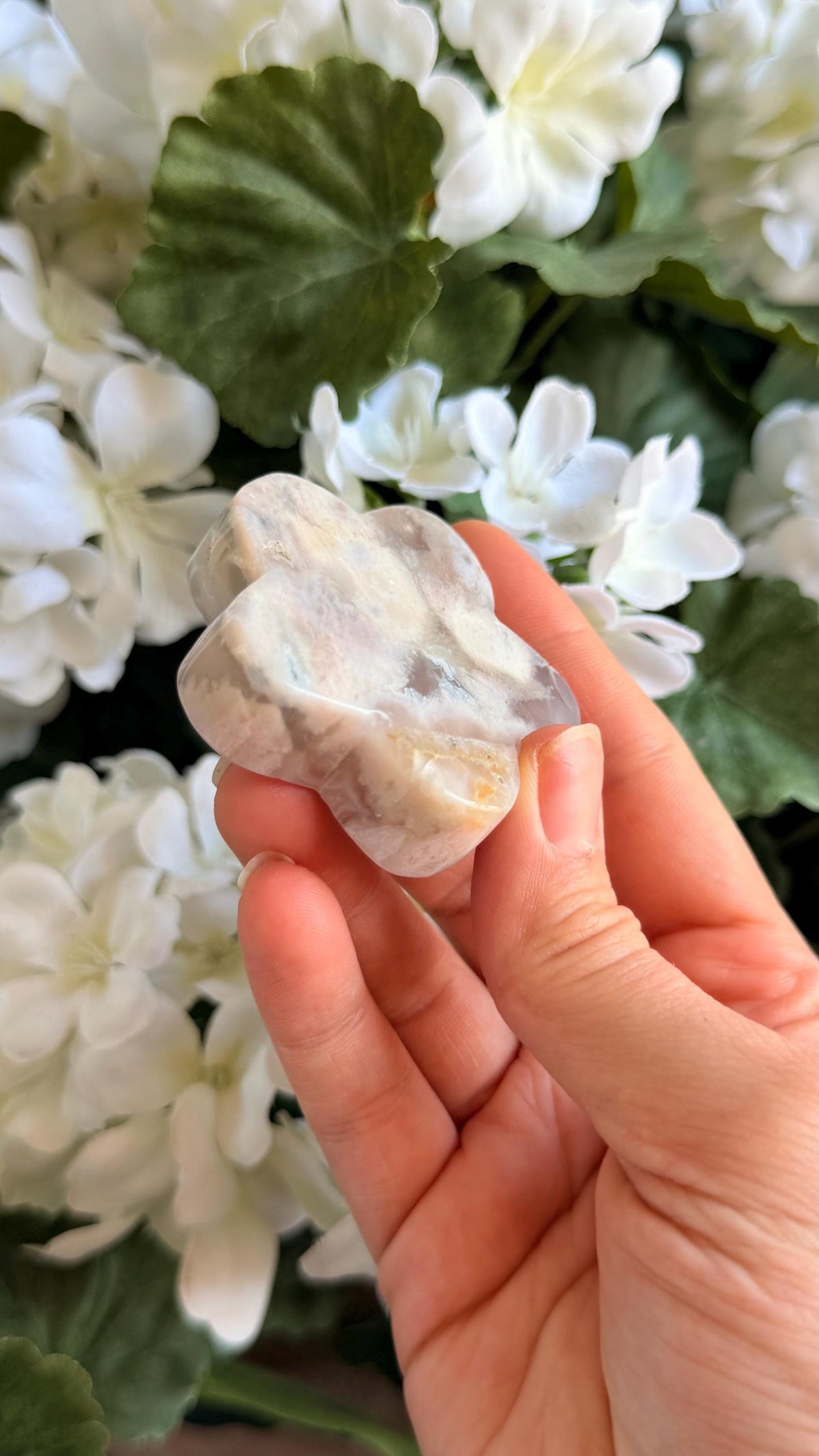 Flower Agate Carving Crystal Tower, Polished Gemstone Sculpture