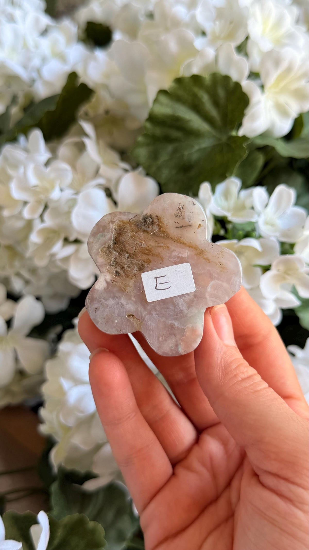 Flower Agate Carnelian Flower Carving Crystal Tower (53mm)