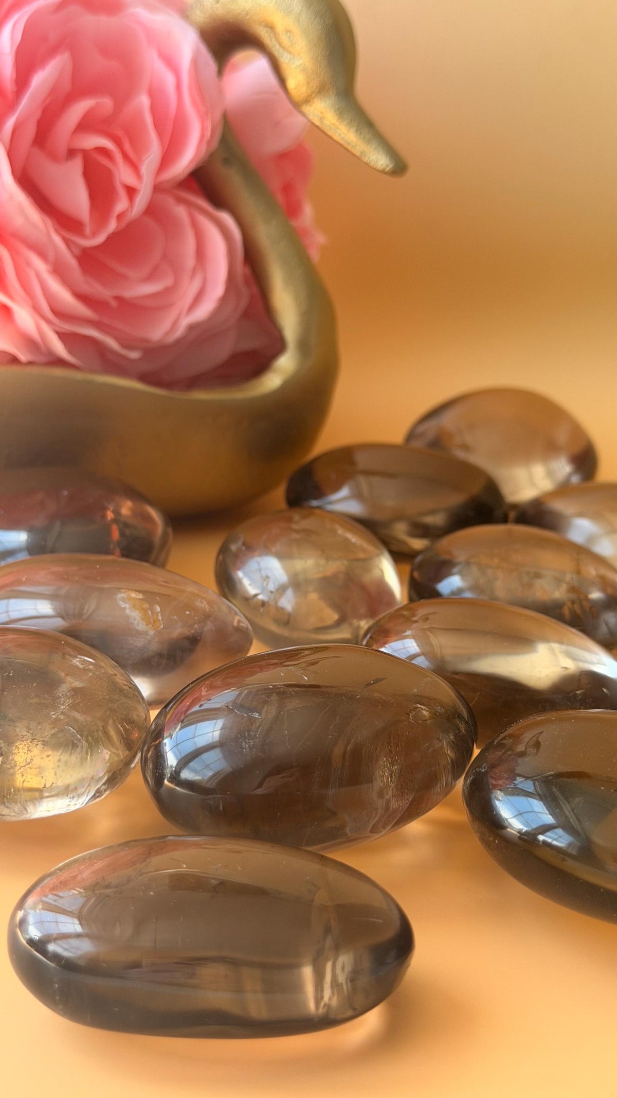 Smokey Quartz Palm Stones/ Crystal Worry Stone / High Quality Smokey Quartz / Smokey Quartz Point